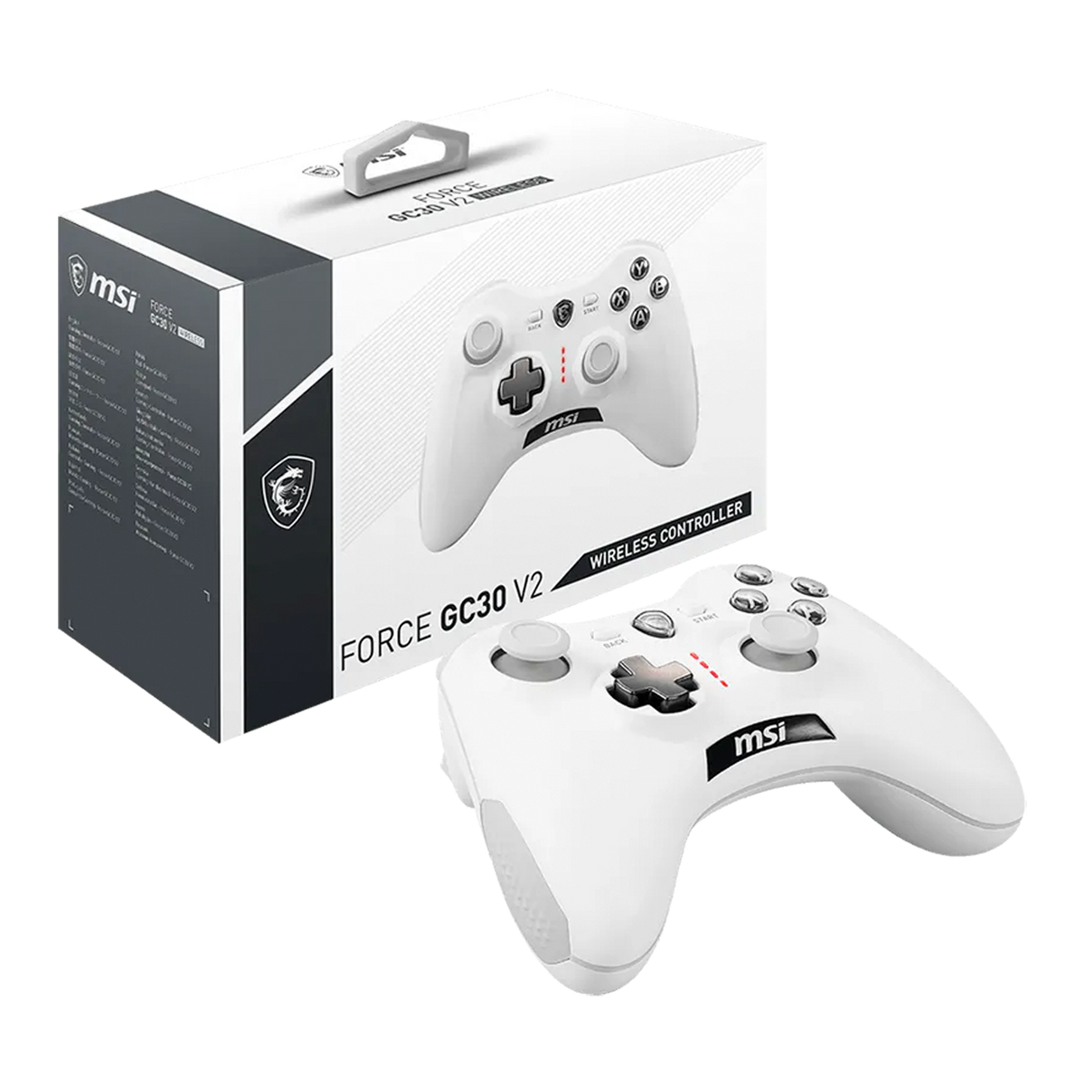 GAMEPAD MSI FORCE GC30 V2 INALAMBRICO BLANCO