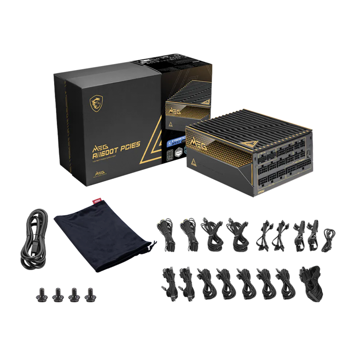FUENTE CERTIFICADA MSI 1600W MEG Ai1600T PCIE5 TITANIUM