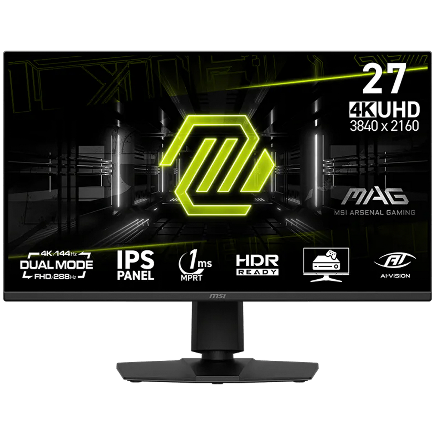MONITOR MSI 27 PULGADAS  MAG 275UPD E14 PLANO 4K 144HZ