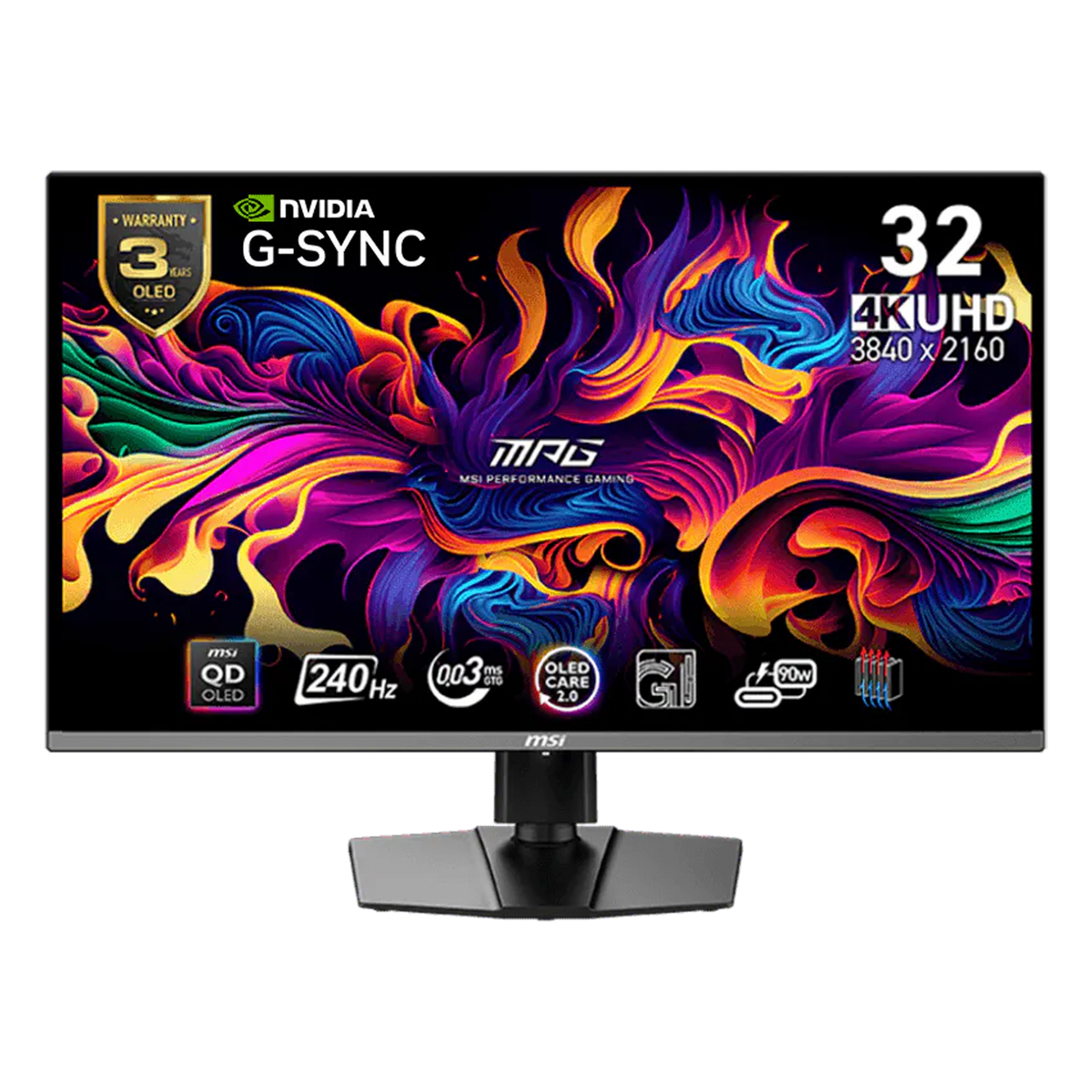 MONITOR MSI 32 PULGADAS MPG 321URX QD-OLED PLANO 4K 240HZ
