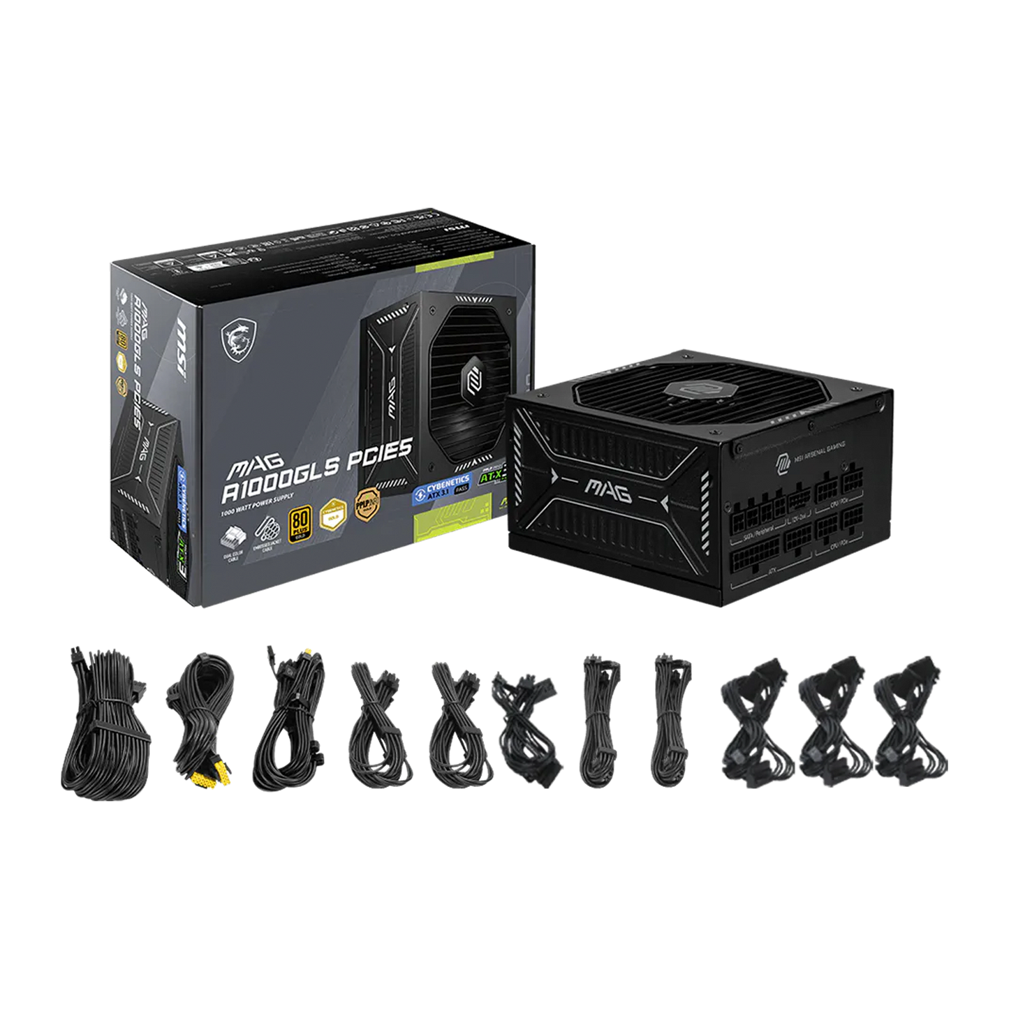 FUENTE CERTIFICADA 1000W MSI MAG A1000GLS PCIE5 GOLD