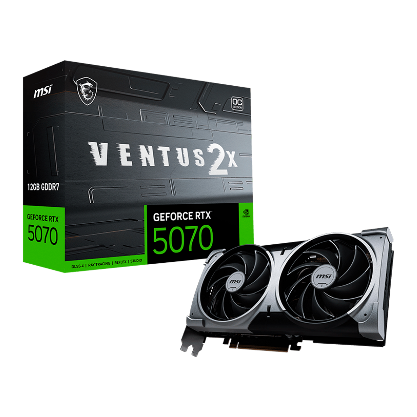 TARJETA DE VIDEO MSI RTX 5070 12G VENTUS 2X OC
