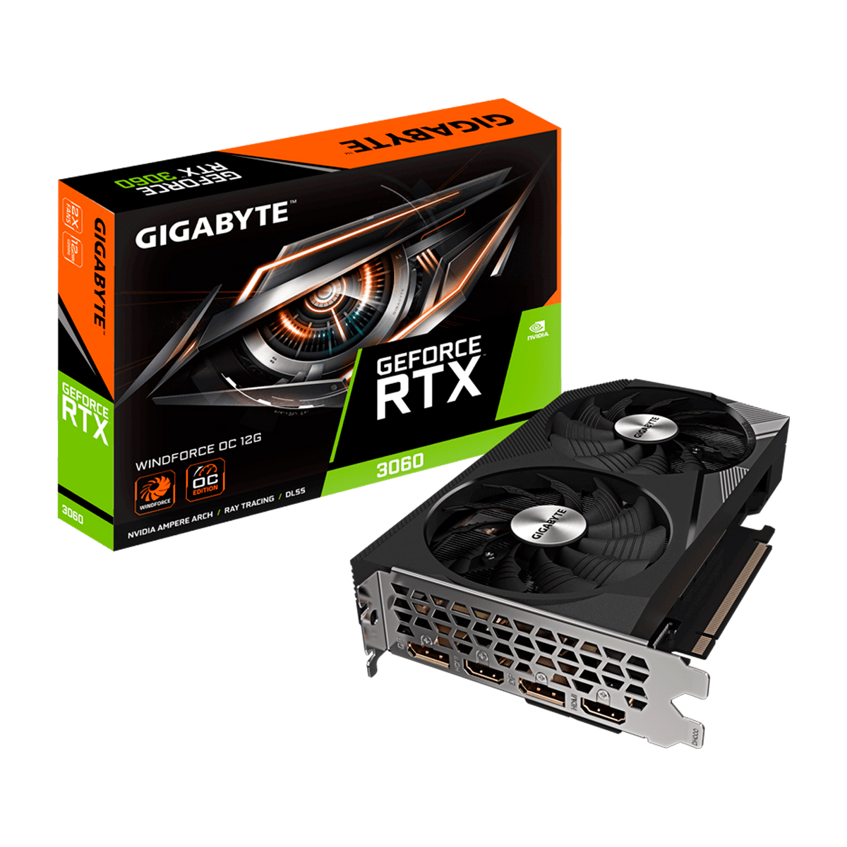 TARJETA DE VIDEO GIGABYTE RTX 3060 WINDFORCE OC 12G