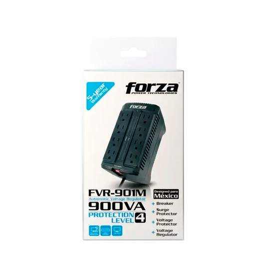 REGULADOR FORZA 900VA 450W 8 TOMAS FVR-901M