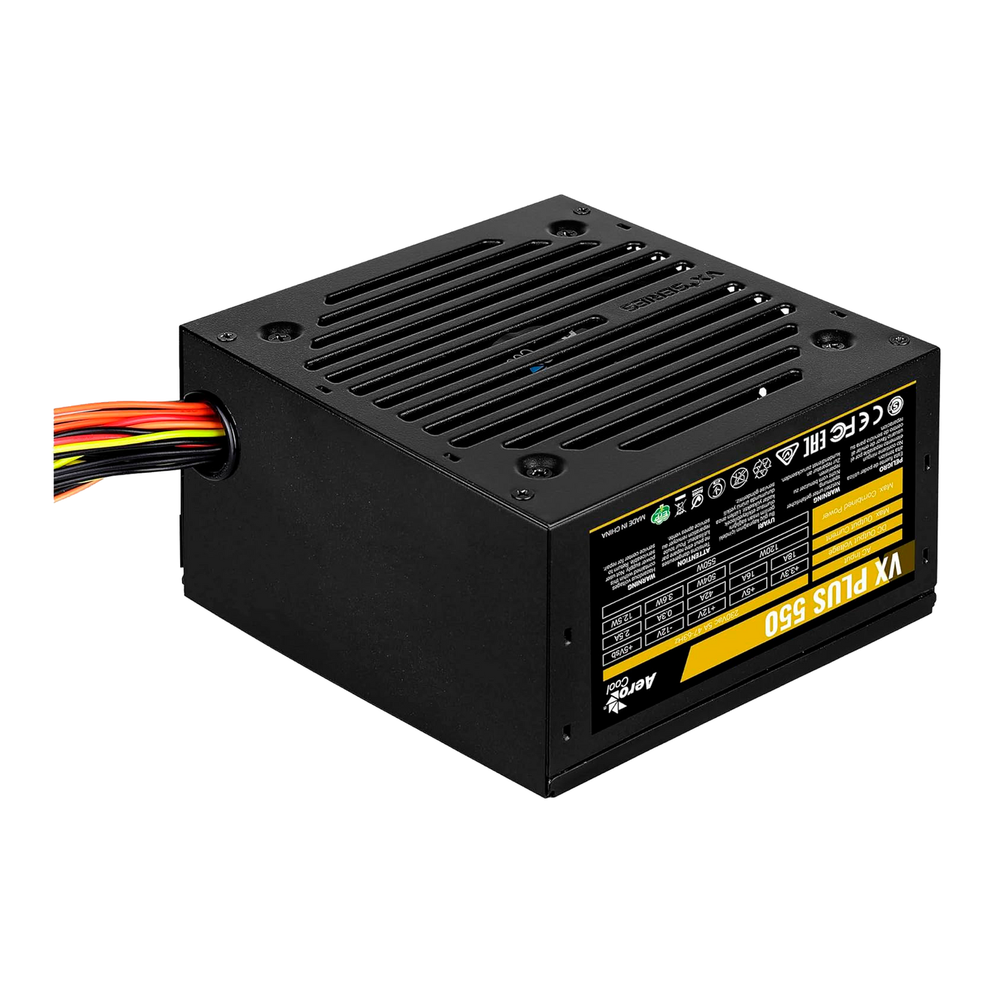 FUENTE CERTIFICADA 550W AEROCOOL VX PLUS STEALTH BRONCE