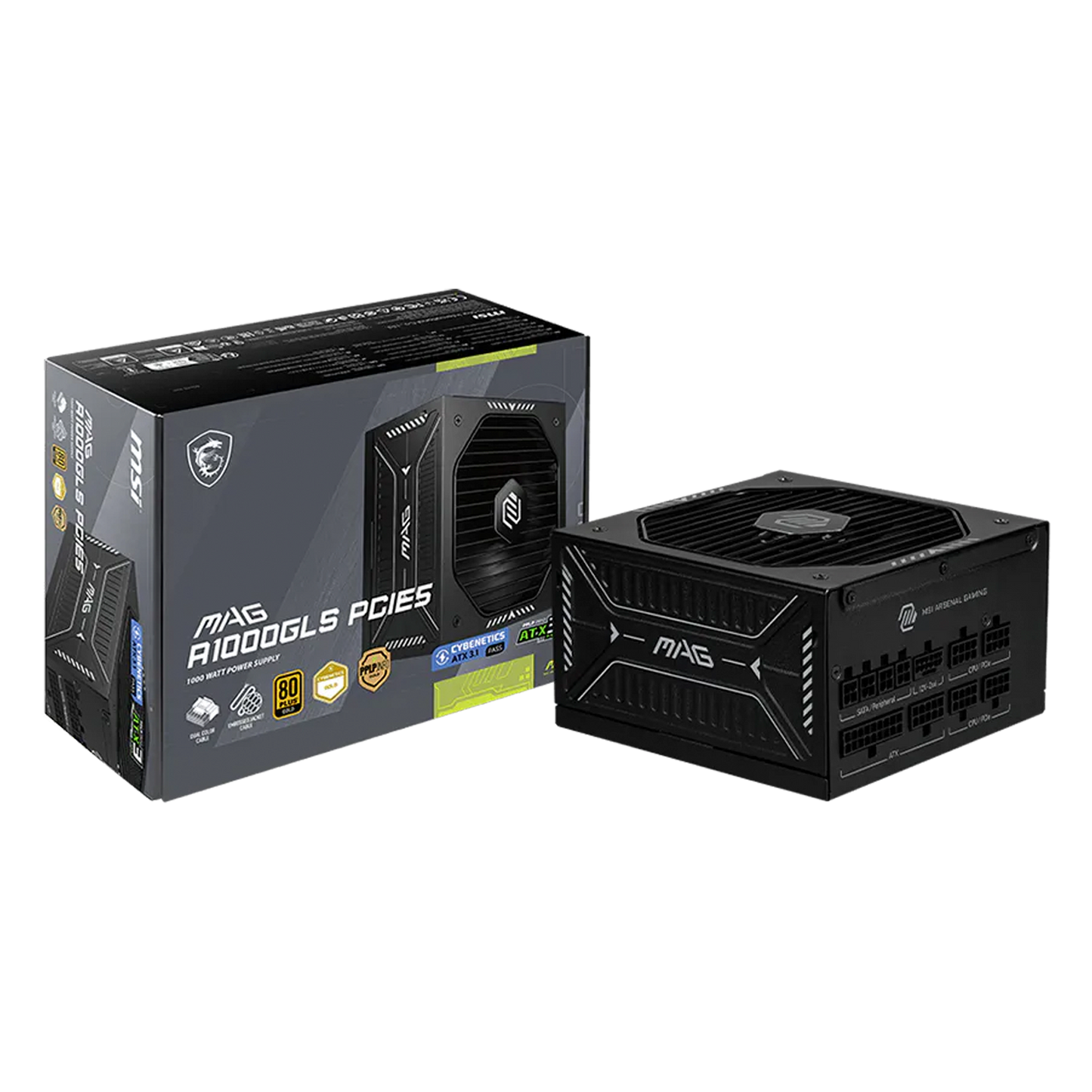 FUENTE CERTIFICADA 1000W MSI MAG A1000GLS PCIE5 GOLD