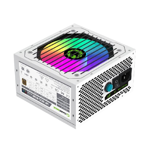 FUENTE CERTIFICADA GAMEMAX 800W VP 800 RGB 80+ BRONCE BLANCA