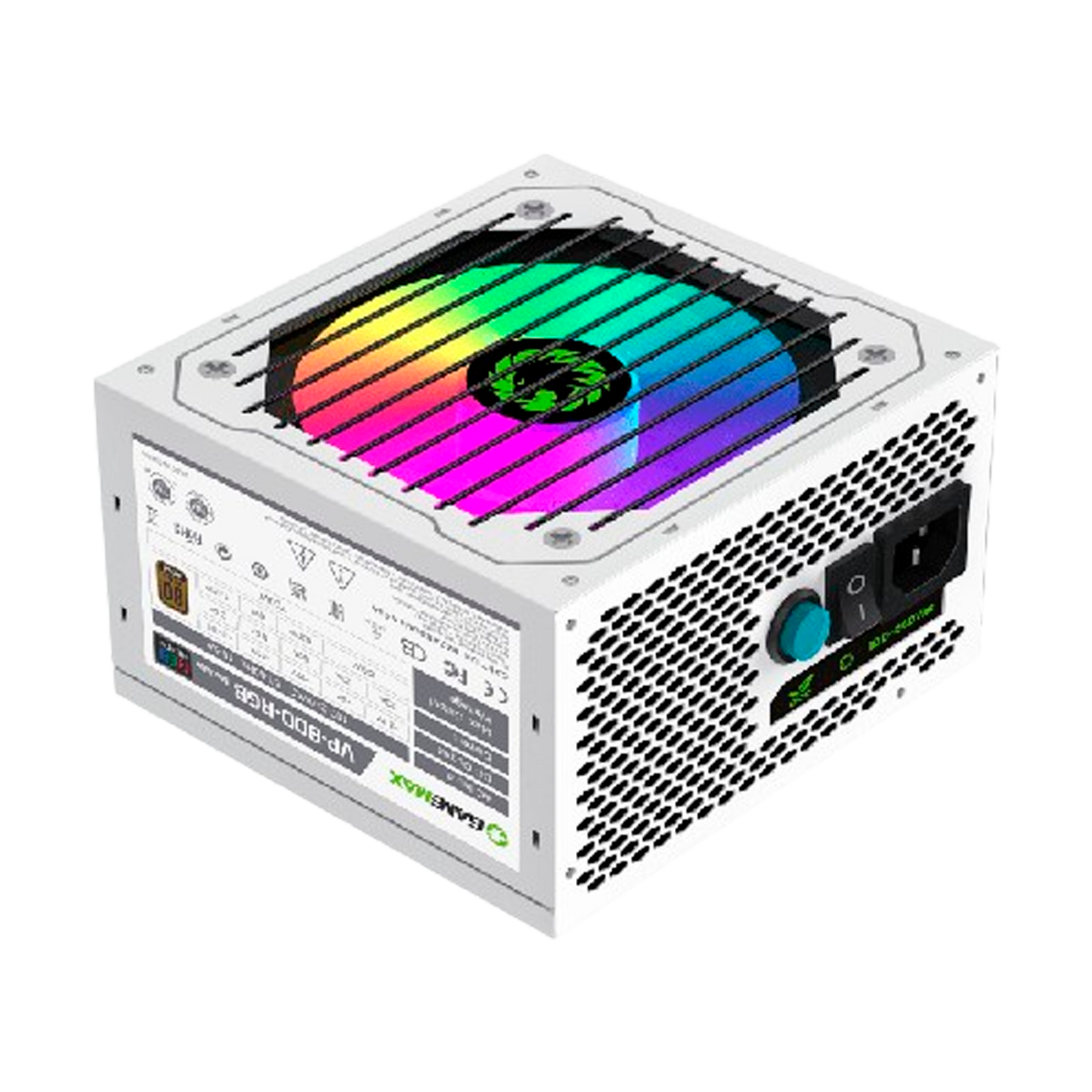 FUENTE CERTIFICADA GAMEMAX 800W VP 800 RGB 80+ BRONCE BLANCA