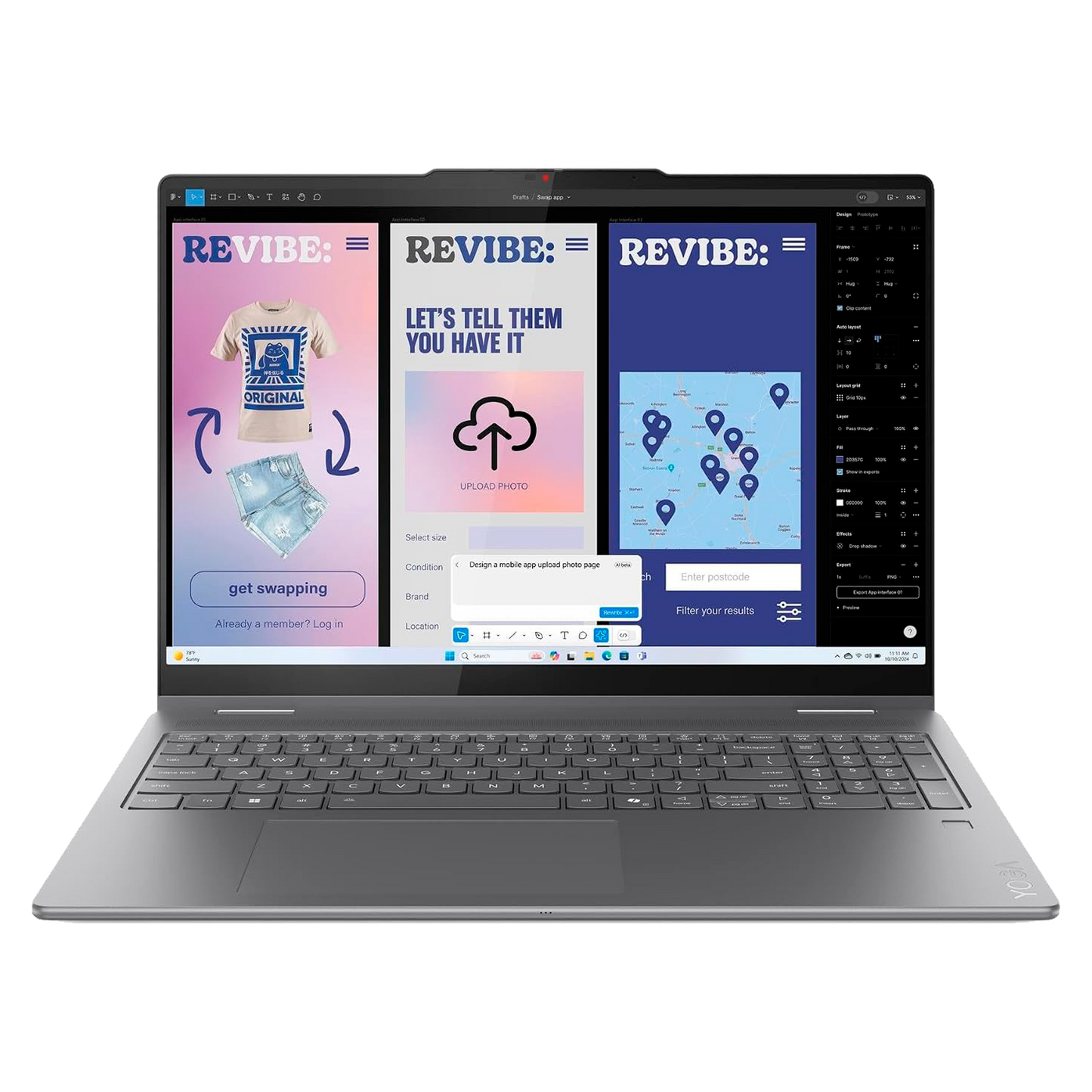 LAPTOP LENOVO YOGA 16ILL10 INTEL CORE ULTRA 7 256V 16GB DDR5 500 M.2