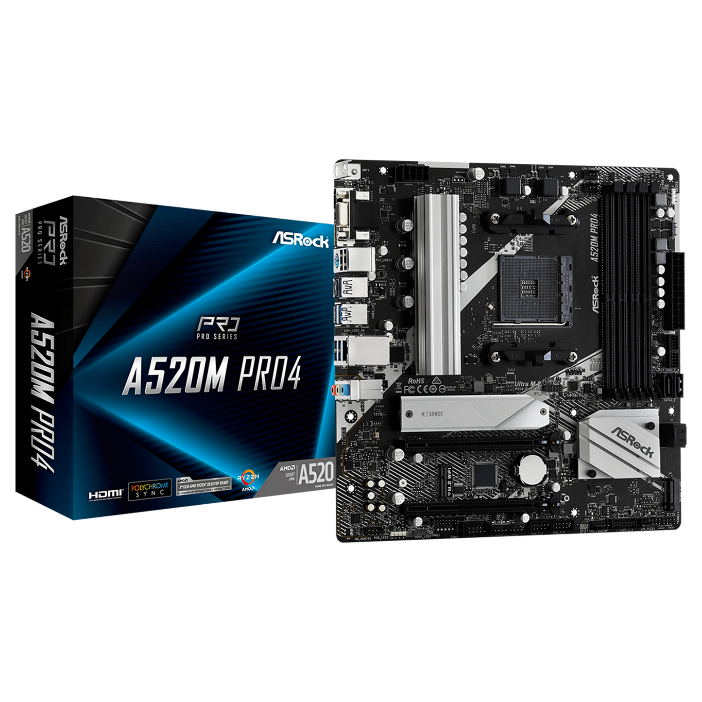 TARJETA MADRE ASROCK A520M PRO4 AM4
