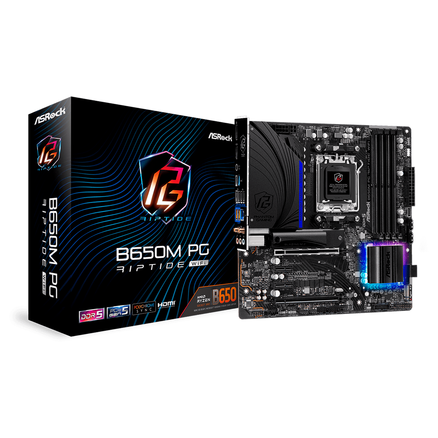 TARJETA MADRE ASROCK B650M PG RIPTIDE WIFI AM5