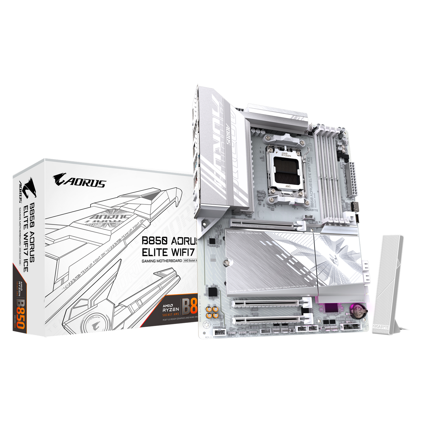 TARJETA MADRE GIGABYTE B850 AORUS ELITE WIFI7 ICE AM5