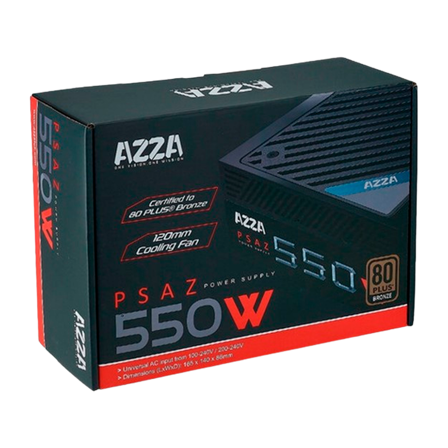 FUENTE CERTIFICADA 550W AZZA PSAZ-550W BRONCE