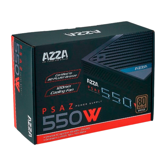 FUENTE CERTIFICADA 550W AZZA PSAZ-550W BRONCE