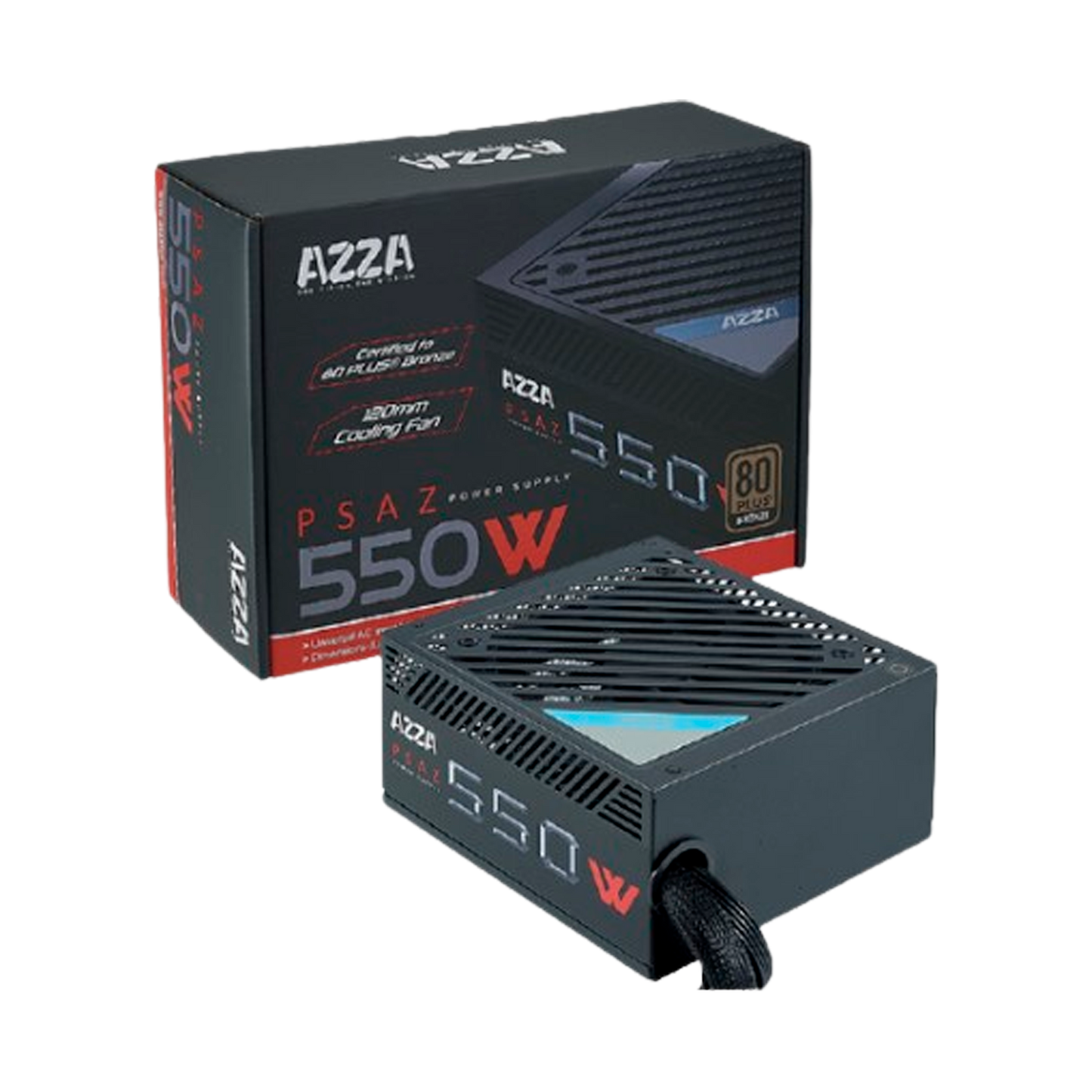 FUENTE CERTIFICADA 550W AZZA PSAZ-550W BRONCE