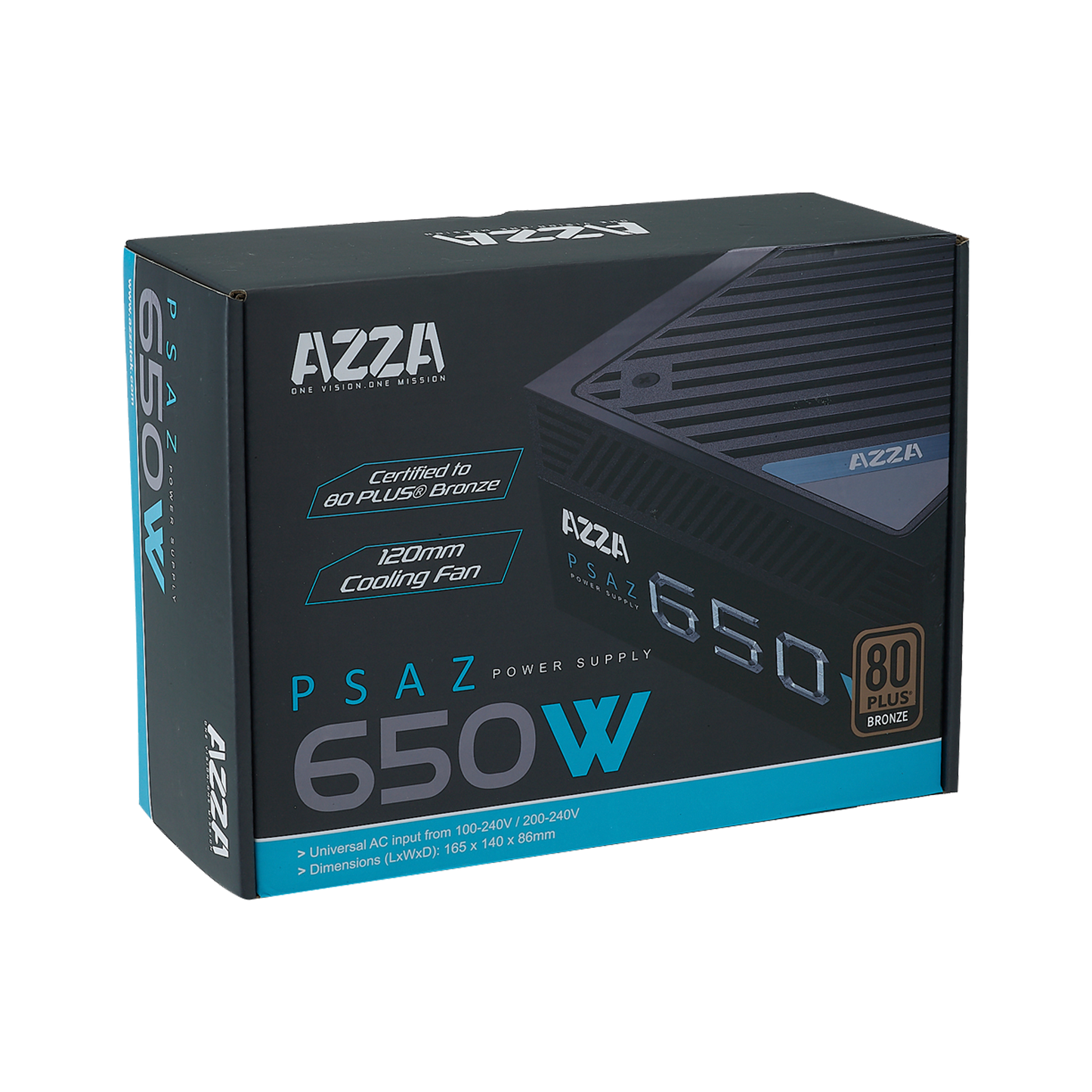FUENTE CERTIFICADA 650W AZZA PSAZ-650W BRONCE
