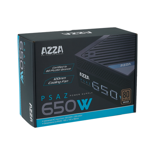FUENTE CERTIFICADA 650W AZZA PSAZ-650W BRONCE