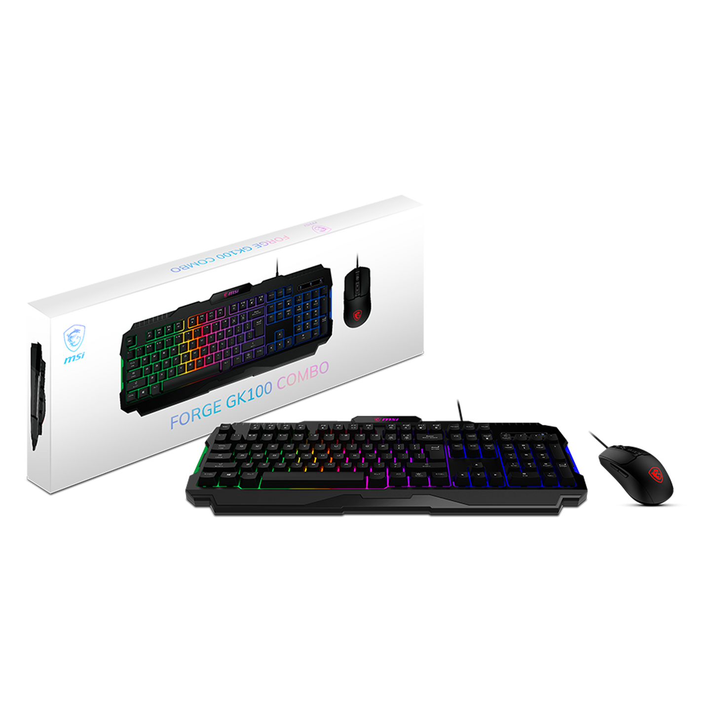 COMBO TECLADO MOUSE MSI GAMING FORGE GK100 ESPAÑOL