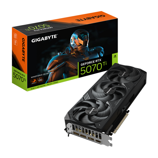 TARJETA DE VIDEO GIGABYTE GEFORCE RTX 5070TI WINDFORCE SFF 16GB