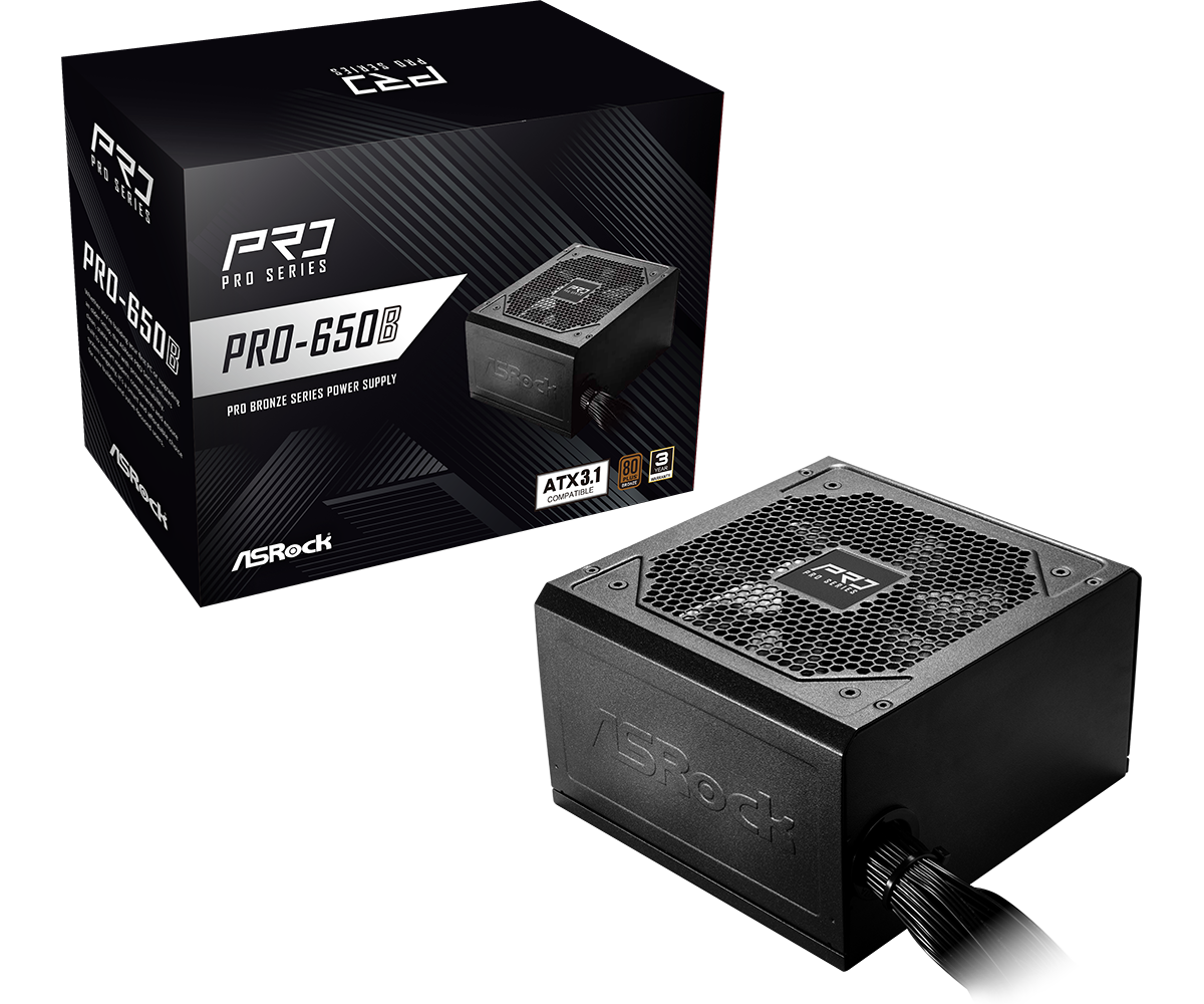 FUENTE DE PODER ASROCK 650W PRO-650B No Modular