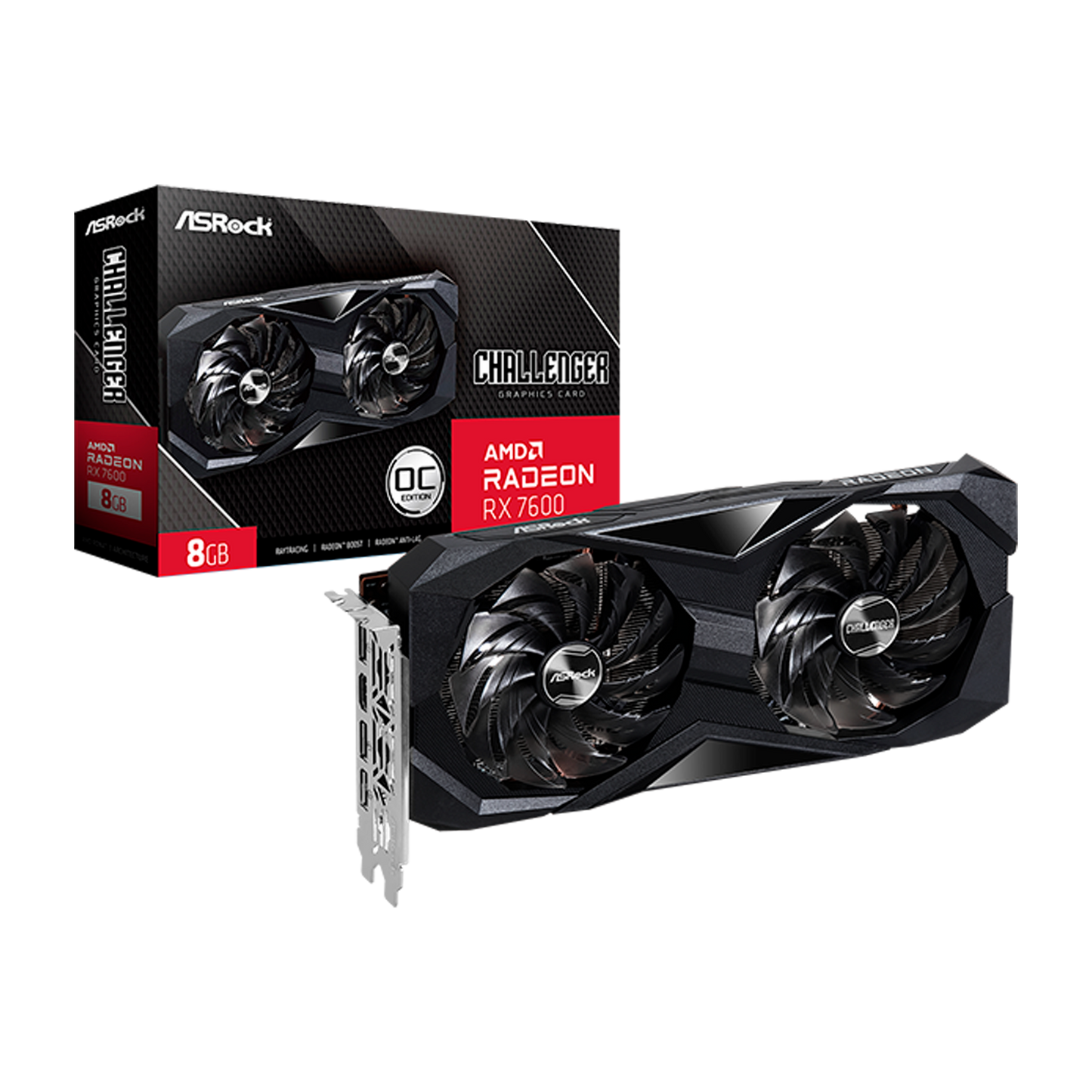 TARJETA DE VIDEO ASROCK CHALLENGER RX7600 8GB