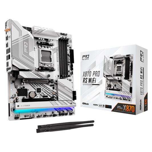TARJETA MADRE ASROCK X870 PRO RS WIFI BLANCA AM5