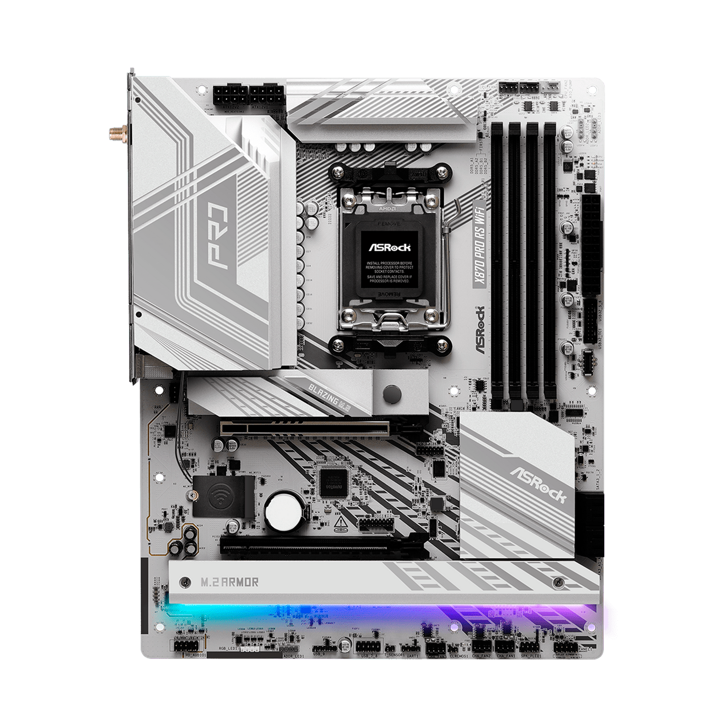 TARJETA MADRE ASROCK X870 PRO RS WIFI BLANCA AM5