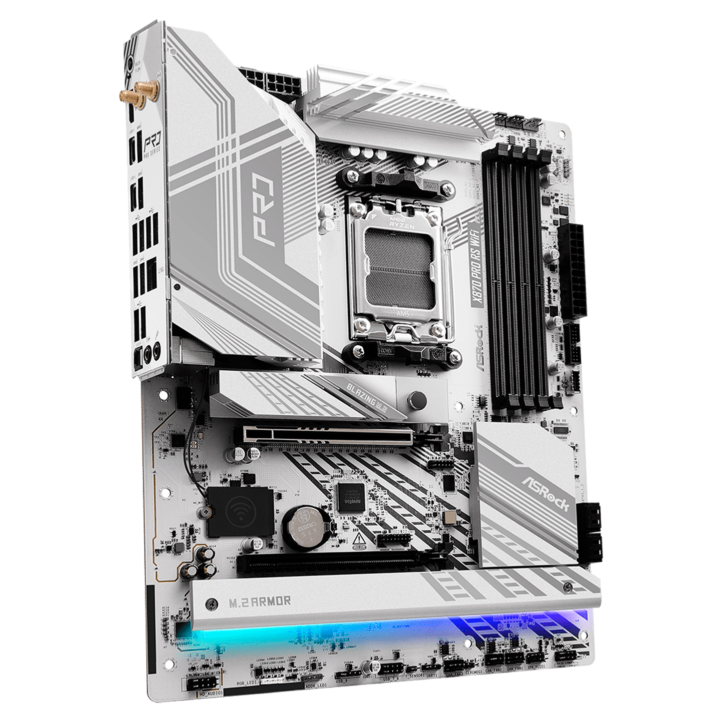 TARJETA MADRE ASROCK X870 PRO RS WIFI BLANCA AM5