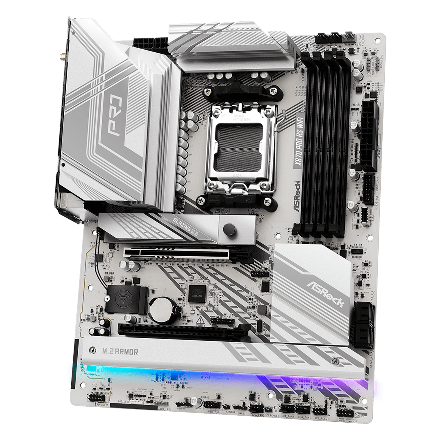TARJETA MADRE ASROCK X870 PRO RS WIFI BLANCA AM5