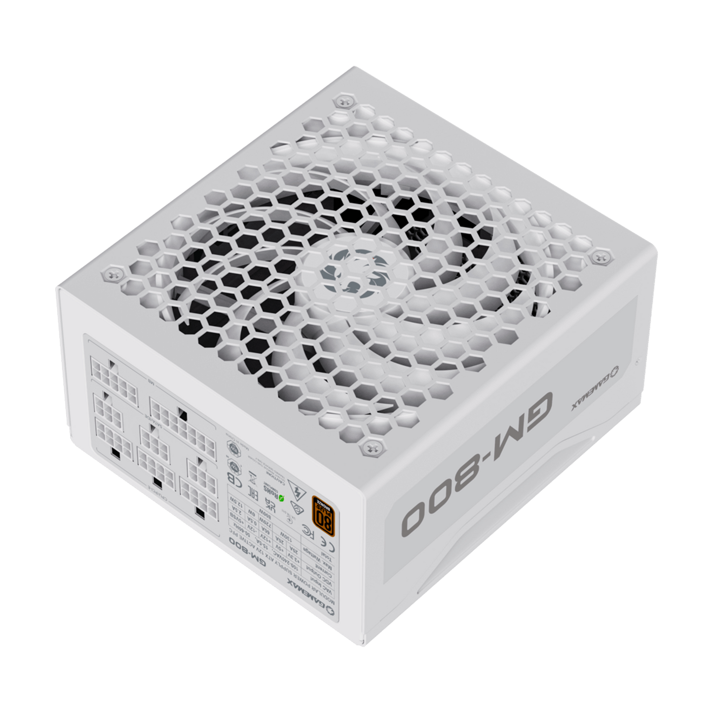 FUENTE CERTIFICADA GAMEMAX 800W GM 800 80+ BRONCE BLANCA