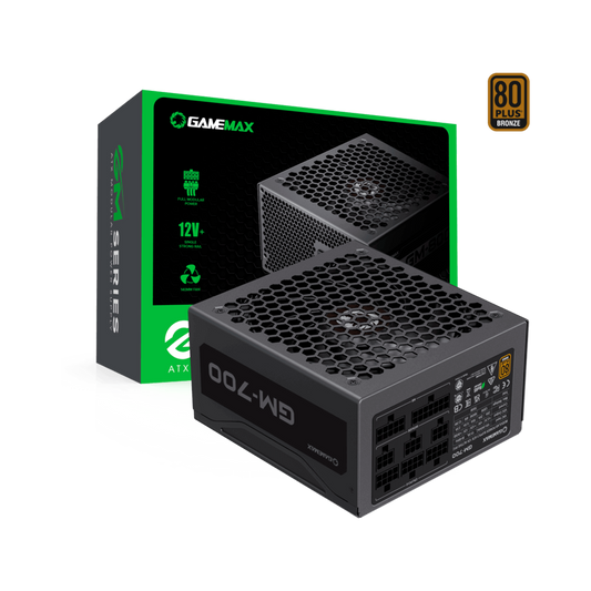 FUENTE CERTIFICADA GAMEMAX 700W GM-700 80+ BRONCE