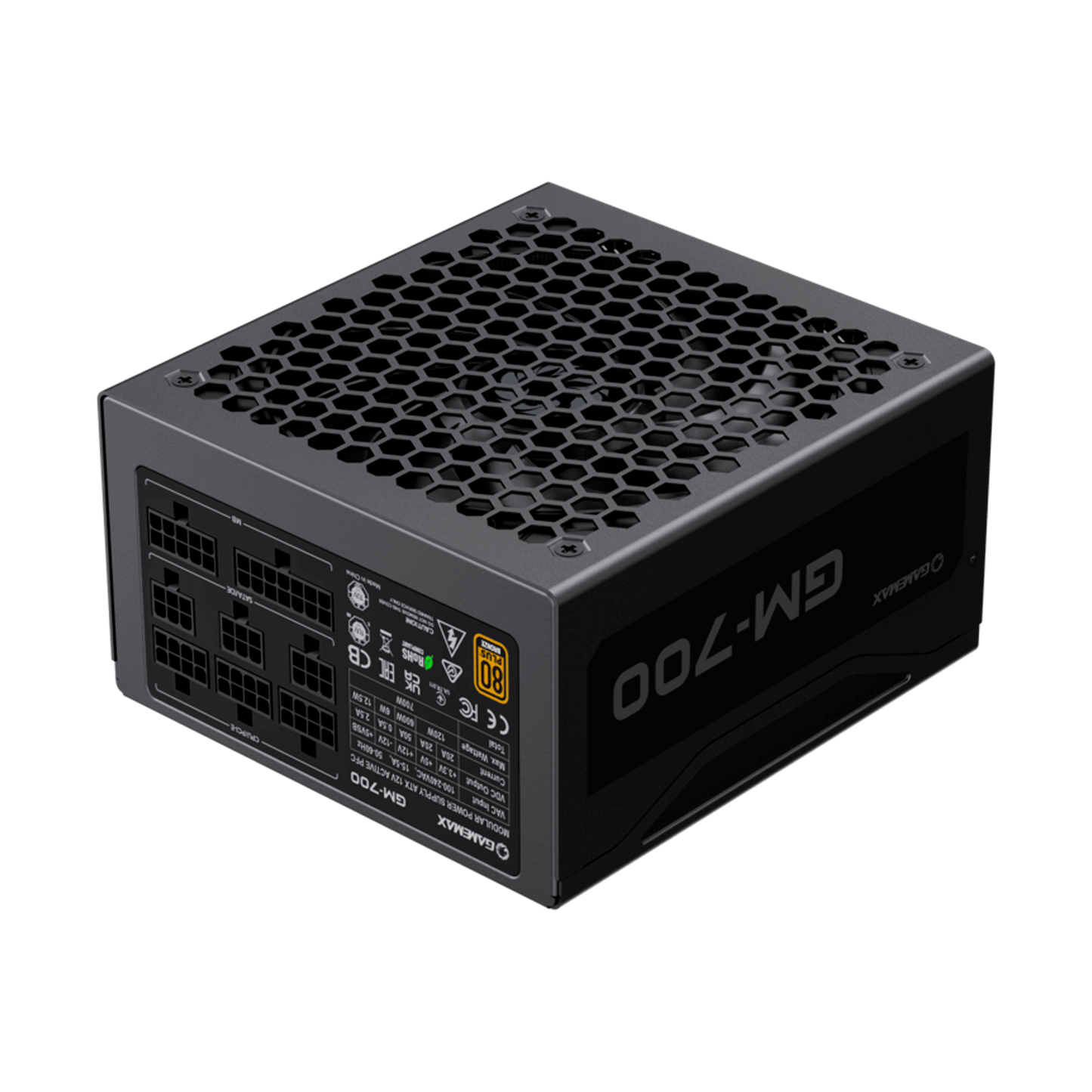 FUENTE CERTIFICADA GAMEMAX 700W GM-700 80+ BRONCE